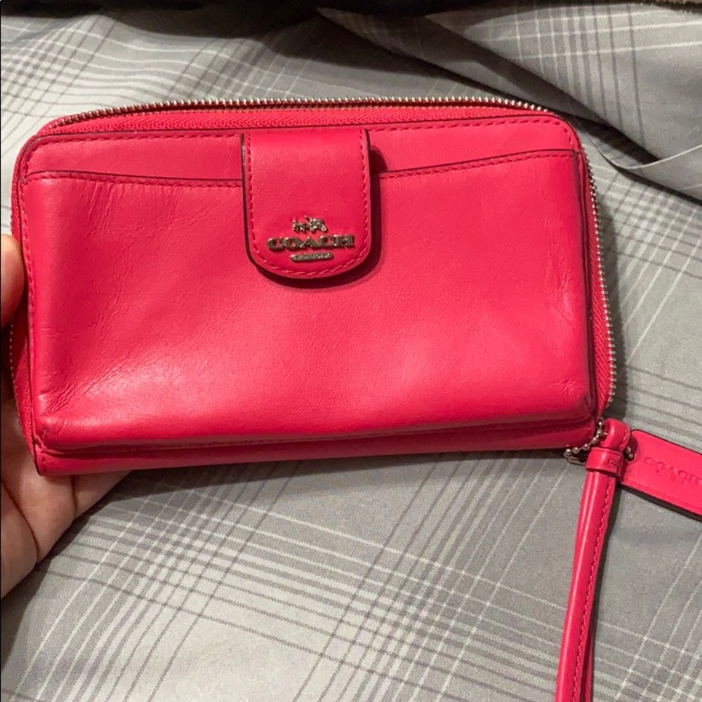 Coach Large Phone Wristlet Wallet